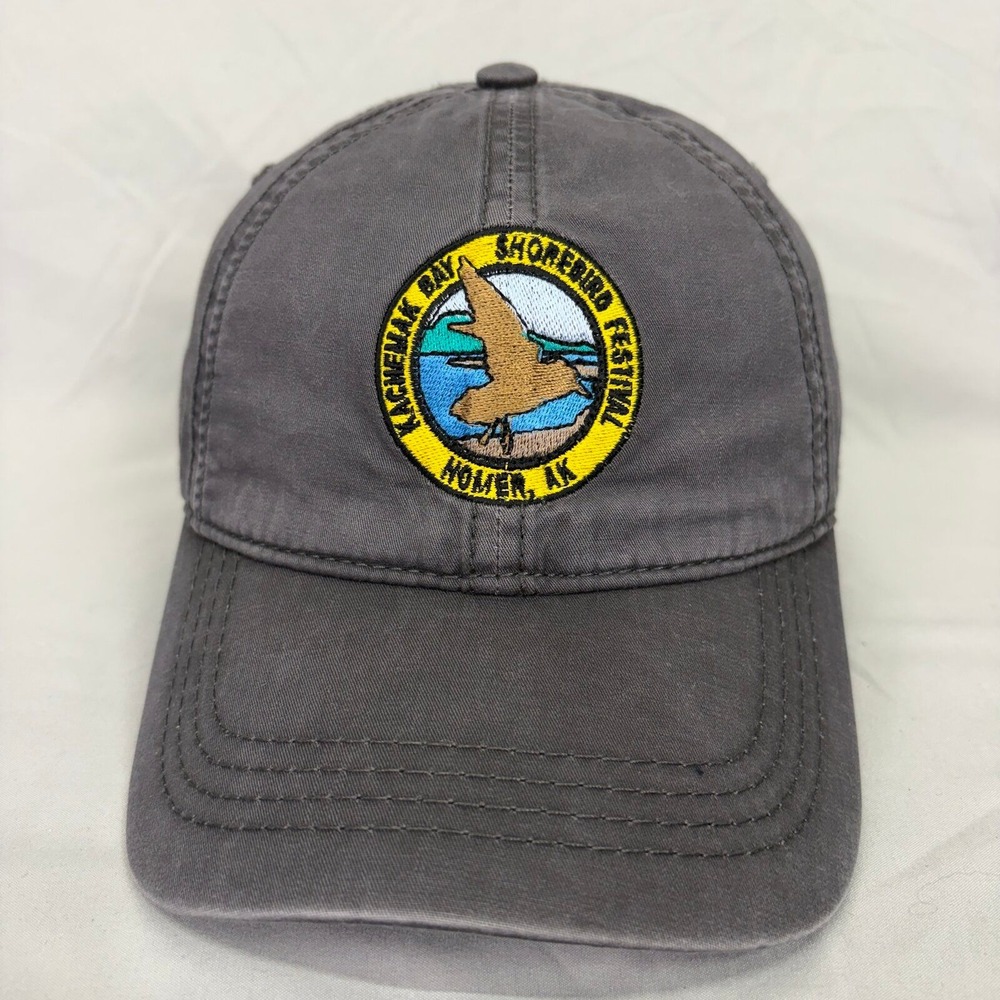 Drift Creek Outdoors Hat Shorebird Festival Unisex OSFM Gray Embroidered Cap
